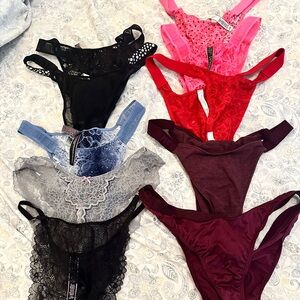 Victoria's Secret Brazilian Cut  Panties - Black, Blue, Red, Burgundy LOT